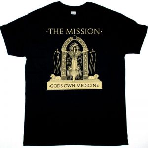 THE MISSION GOD'S OWN MEDICINE NEW BLACK T-SHIRT