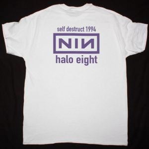 NINE INCH NAILS DOWNWARD SPIRAL TOUR NEW WHITE T-SHIRT