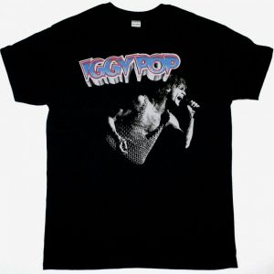 IGGY POP RAW FUCKING POWER NEW BLACK T-SHIRT
