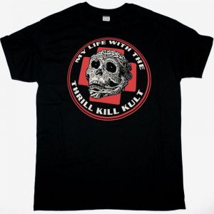 MY LIFE WITH THE THRILL KILL КULT SKULL NEW BLACK T SHIRT