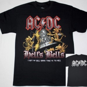 AC DC HELL'S BELLS AC/DC NEW BLACK T-SHIRT