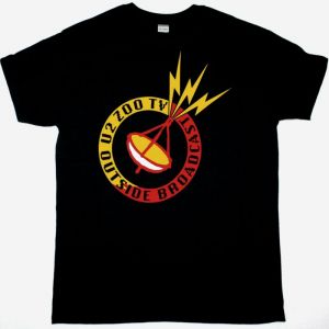 U2 ZOO TV TOUR NEW BLACK T-SHIRT