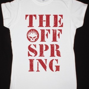 THE OFFSPRING STENCIL STACK NEW WHITE LADY T-SHIRT