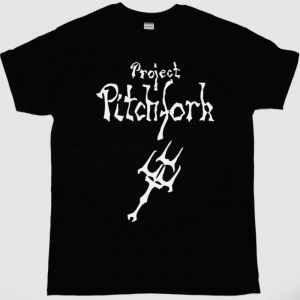 PROJECT PITCHFORK LOGO NEW BLACK T-SHIRT