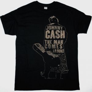 JOHNNY CASH THE MAN COMES AROUND NEW BLACK T-SHIRT