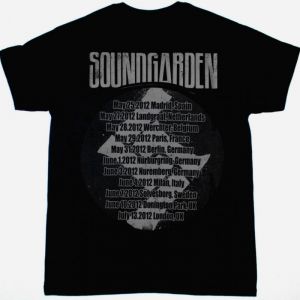 SOUNDGARDEN 2012 EUROPEAN TOUR NEW BLACK T SHIRT