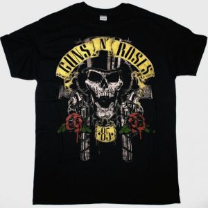 GUNS N ROSES 85 NEW BLACK T-SHIRT