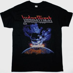 JUDAS PRIEST RAM IT DOWN SHOVE IT UP NEW BLACK T-SHIRT