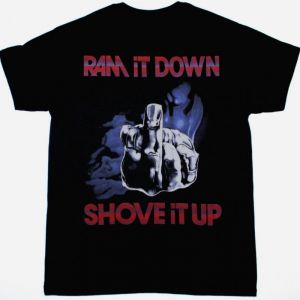 JUDAS PRIEST RAM IT DOWN SHOVE IT UP NEW BLACK T-SHIRT