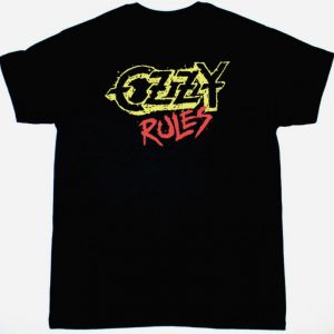 OZZY OSBOURNE OZZY RULES NEW BLACK T-SHIRT