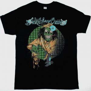 MOTLEY CRUE DR FEELGOOD PUSHEAD NEW BLACK T-SHIRT