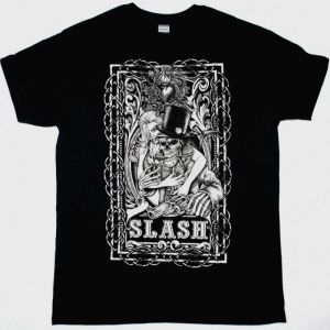 SLASH SKELETON NEW BLACK T-SHIRT