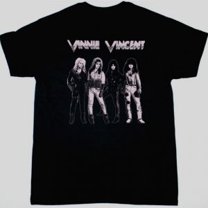 VINNIE VINCENT INVASION TOUR 86-87 NEW BLACK T SHIRT