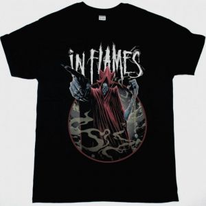 IN FLAMES TIME JESTER NEW BLACK T-SHIRT