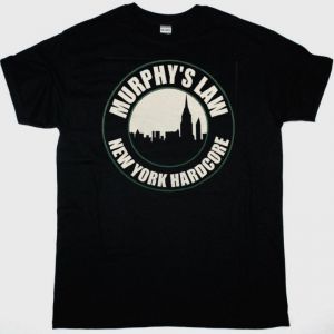 MURPHY'S LAW NEW YORK HARDCORE NEW BLACK T-SHIRT