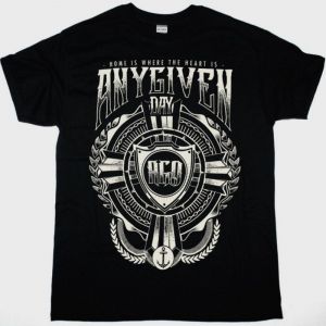 ANY GIVEN DAY HOME IS WHERE THE HEART IS NEW BLACK T-SHIRT