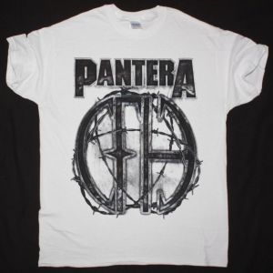 PANTERA BARBED WIRE CFH NEW WHITE T-SHIRT