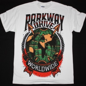 PARKWAY DRIVE WORLDWIDE NEW WHITE T-SHIRT