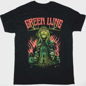 GREEN LUNG THE FOREST CHURCH NEW BLACK T-SHIRT
