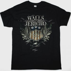 WALLS OF JERICHO THE AMERICAN DREAM NEW BLACK T-SHIRT
