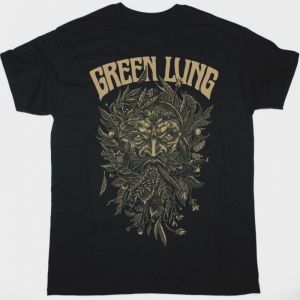 GREEN LUNG FOLIATE HEAD NEW BLACK T-SHIRT