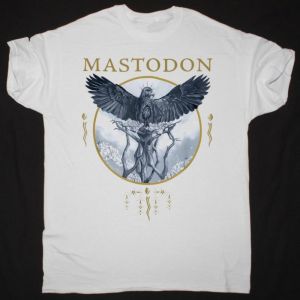 MASTODON HUSHED AND GRIM EAGLE NEW WHITE T-SHIRT