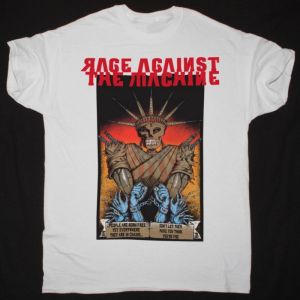 RAGE AGAINST THE MACHINE PEOPLE ARE BORN FREE NEW WHITE T-SHIRT
