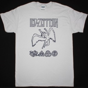 LED ZEPPELIN SWAN LOGOSHIRT DISTRESSED NEW ICE GREY T-SHIRT