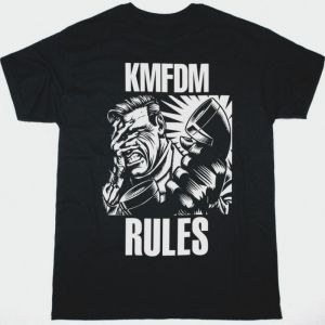 KMFDM RULES NEW BLACK T SHIRT