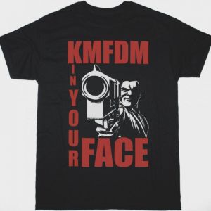 KMFDM IN YOUR FACE TOUR 1995 NEW BLACK T SHIRT