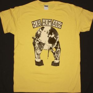 SUBHUMANS WORLDS APART NEW YELLOW T SHIRT