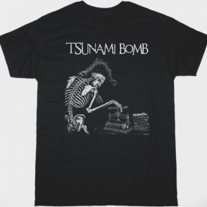 TSUNAMI BOMB THE SPINE THAT BINDS NEW BLACK T-SHIRT