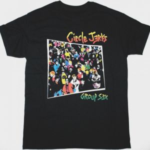 CIRCLE JERKS GROUP SEX NEW BLACK T-SHIRT
