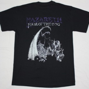NAZARETH HAIR OF THE DOG '75 NEW BLACK T-SHIRT