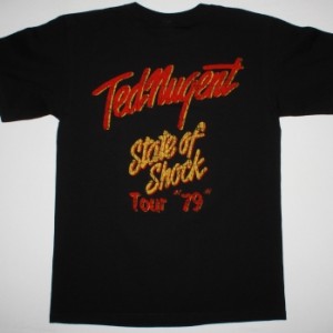 TED NUGENT STATE OF SHOCK 79 NEW BLACK T-SHIRT