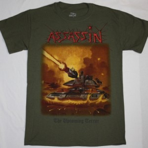 ASSASSIN THE UPCOMING TERROR'86  NEW KAKHI T-SHIRT