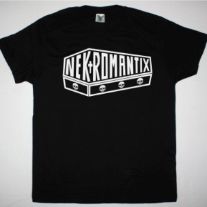NEKROMANTIX COFFIN WHITE LOGO NEW BLACK T SHIRT