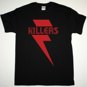 THE KILLERS RED BOLT NEW BLACK T SHIRT