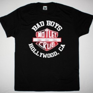 MOTLEY CRUE BAD BOYS NEW BLACK T-SHIRT