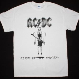 AC DC FLICK OF THE SWITCH'83 AC/DC NEW WHITE T-SHIRT