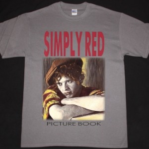 SIMPLY RED PICTURE BOOK 85 NEW GREY CHARCOAL T-SHIRT