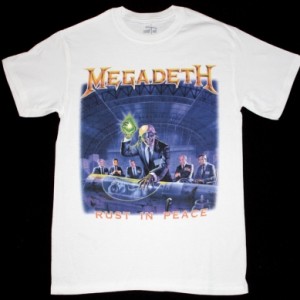 MEGADETH RUST IN PEACE'90 NEW WHITE T-SHIRT