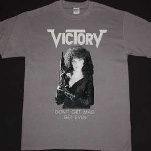 VICTORY DON'T GET MAD... GET EVEN'86 NEW GREY CHARCOAL T-SHIRT
