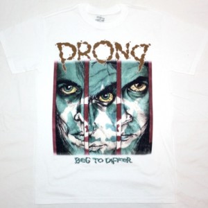 PRONG BEG TO DIFFER'90 NEW WHITE T-SHIRT