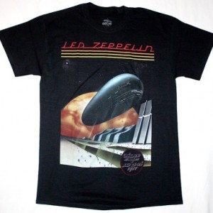 LED ZEPPELIN OAKLAND STADIUM 1977 TOUR NEW BLACK T-SHIRT
