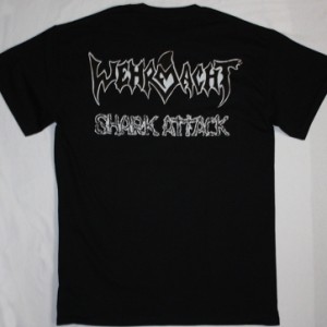 WEHRMACHT SHARK ATTACK'87 NEW BLACK T-SHIRT