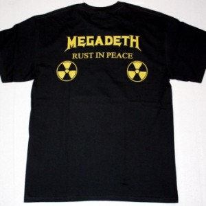 MEGADETH RUST IN PEACE'90  NEW BLACK T-SHIRT