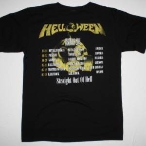 HELLOWEEN STRAIGHT OUT OF HELL  NEW BLACK T-SHIRT