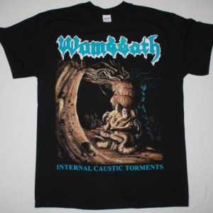 WOMBBATH INTERNAL CAUSTIC TORMENTS NEW BLACK T-SHIRT