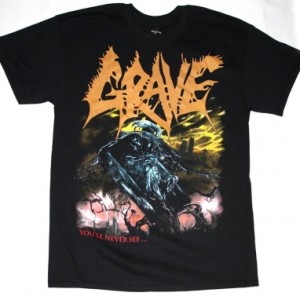 GRAVE YOU'LL NEVER SEE 2 NEW BLACK T-SHIRT
